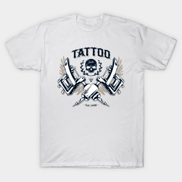 Tattoo Print T-Shirt by Vecster